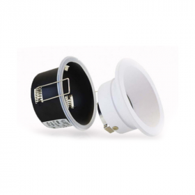 Support de spot fixe basse luminance BBC rond blanc 85 mm