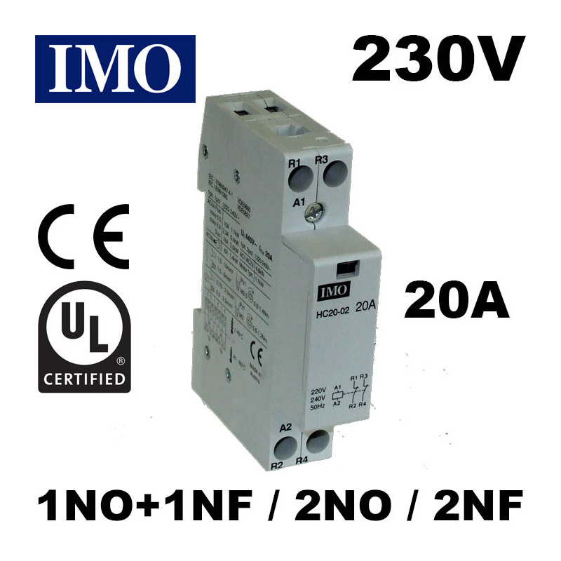 Contacteur modulaire 20A pour tableau électrique - IMO