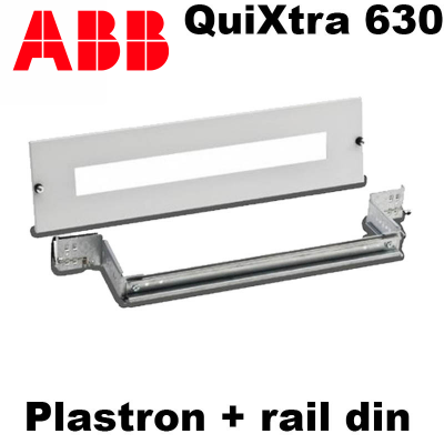 Plastron + rail DIN Armoire Quixtra 630 ABB