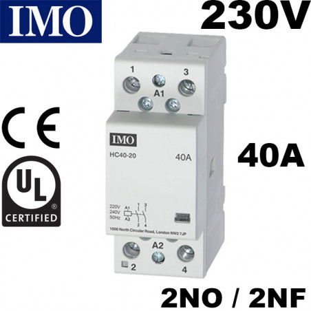 Contacteur de puissance 40A 230V - 2 ou 4 poles - IMO IMO