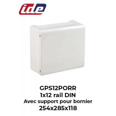 Coffret de distribution GOLD IP40 1X12 en saillie porte OPAQUE IDE