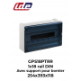 Coffret de distribution GOLD IP40 1x18 en saillie porte transparente IDE