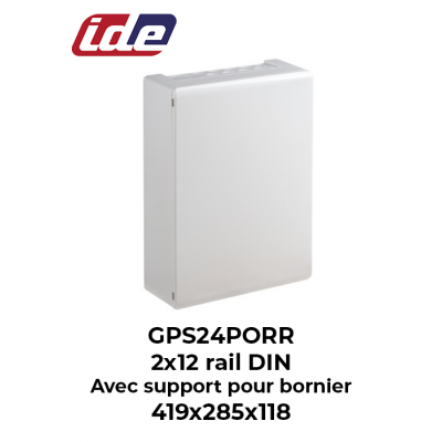 Coffret de distribution GOLD IP40 2x12 en saillie porte opaque IDE