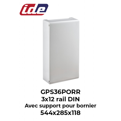 Coffret de distribution GOLD IP40 3X12 en saillie porte OPAQUE IDE