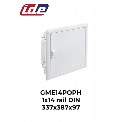 Coffret GOLD METAL encastrable porte métallique IP40 1x14 modules IDE