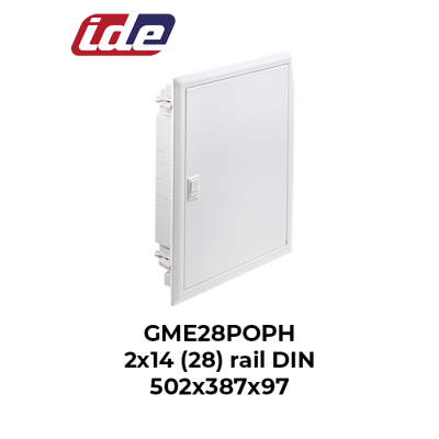 Coffret GOLD METAL encastrable porte métallique IP40 2x14 modules IDE