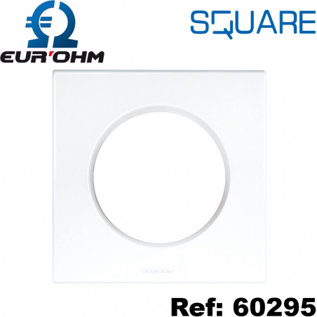 Plaque de finition prise électrique - blanche - SQUARE Eurohm Eur'Ohm