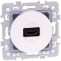Prise HDMI 1.4 Blanc Square Eurohm - 1 poste Eur'Ohm
