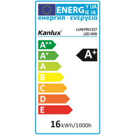 Ampoule LED E27 16W 3000K 1520lm 15,000h equ. 100w Kanlux