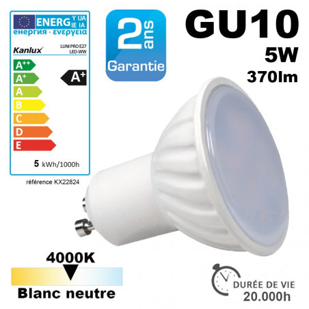 Ampoule LED GU10 5W 380lm 20,000h Kanlux