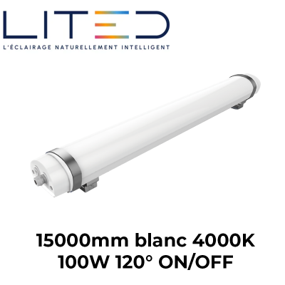 Etanche LED TORRE 15000mm blanc 4000K 100W 120° ON/OFF LITED