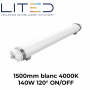Etanche LED TORRE 1500mm blanc 4000K 140W 120° ON/OFF LITED