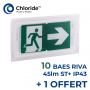 Lot 10 BAES RIVA IP43 45lm ST+ plus 1 offert Chloride