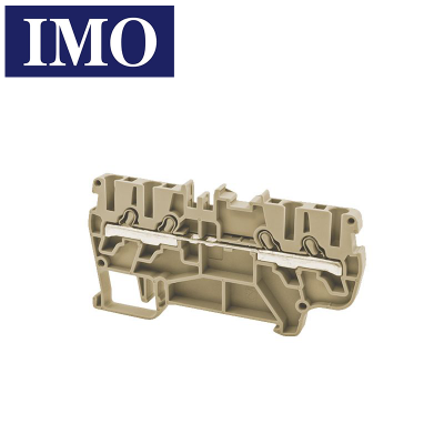 Borne enfichable 2,5 mm² - 2 entrées 2 sorties - beige IMO