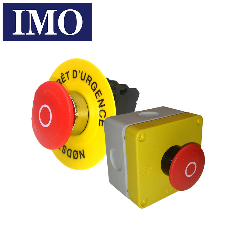 Bouton Arrêt Urgence Rotatif WANGCL - 1NO 1NC, 250V, 10A, Avec Boîtier