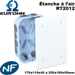 Boite de derivation etanche a l'air encastrée Eur'Ohm Boite de derivation etanche a l'air encastrée Eur'Ohm