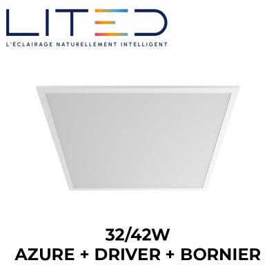 Dalle LED encastrable 32/42W AZURE + Driver + Bornier LITED