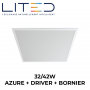 Panneau LED AZURE encastrable 32/42W 3840 à 5040lm IP44 avec bornier et driver LITED