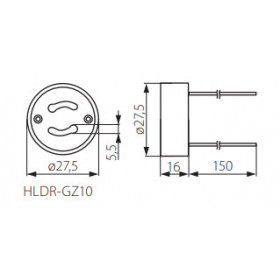 Douille GU10 en ceramique pour ampoule led GU10