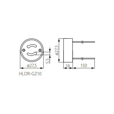 Douille GU10 en ceramique pour ampoule led GU10