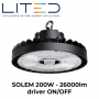 Gamelle industrielle LED Solem étanche IP65 100W à 200W 4000K avec driver ON/OFF LITED