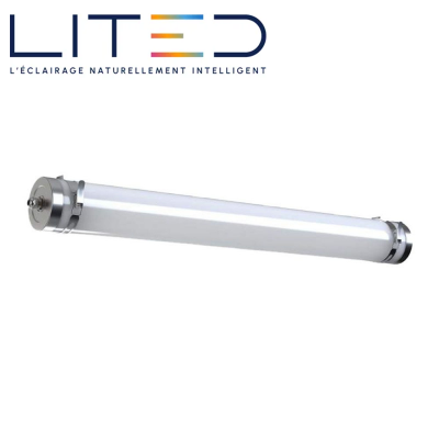 Luminaire tubulaire LED TUBI industriel 20W à 48W 2600 à 6240lm avec driver étanche IP69K LITED