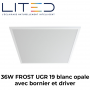 Panneau LED FROST encastrable 36W 3240lm IP20 avec bornier et driver LITED