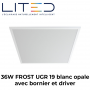 Pavé led plat 36W FROST UGR 19 blanc opale avec bornier et driver LITED