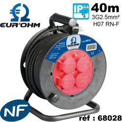 Enrouleur électrique étanche HO7RNF (qualité industrielle) longueur 20 à 40m Eur'Ohm