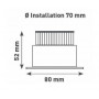 Spot LED COBI orientable ou fixe encastrable 10W IP44/65 3000/4000K LITED