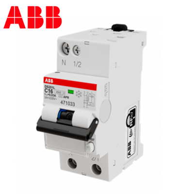 Disjoncteur différentiel 1P+N - 30mA - Type AC - Courbe C - 16A ABB