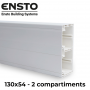 Goulotte ENSTO 130x54 - 2 compartiments pour appareillage 45x45 ENSTO