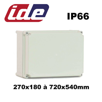 Boitier en polyester étanche IP66 fixation murale ou poteau - ROC IDE IDE
