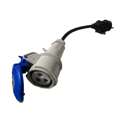 Adaptateur mâle NF et prise femelle CEE 16A 2P+T IP44