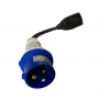 Adaptateur femelle NF et prise MALE CEE 16A 2P+T