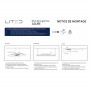 Panneau LED AZURE encastrable 22/40W 4800lm IP44 avec driver LITED