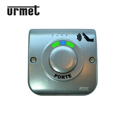 Bouton poussoir gris main libre URMET