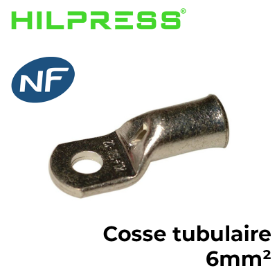 Cosses tubulaires cuivre 6mm² certifiées NF HILPRESS