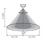 Détecteur de présence saillie SENTO 360° IP20 3 cellulles de détection PIR 2000W Kanlux