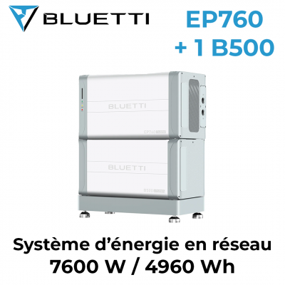 Système d'énergie en réseau | EP760 + 1 B500 | 4960 Wh BLUETTI