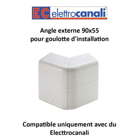 Angle externe Goulotte d'Installation 45X45 Dim.90x55