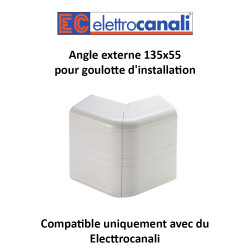 Angle externe 135x55 pour goulotte d installation