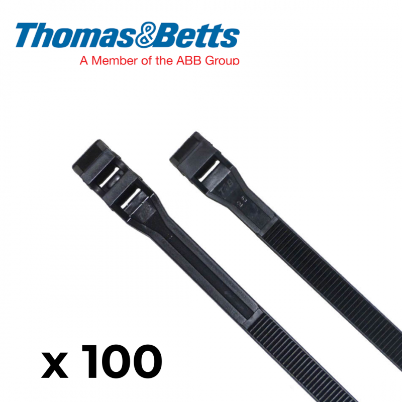 Sachet de 100 colliers rilsan nylon noir 100x2,5 - Atelier & Stand sur La Bécane