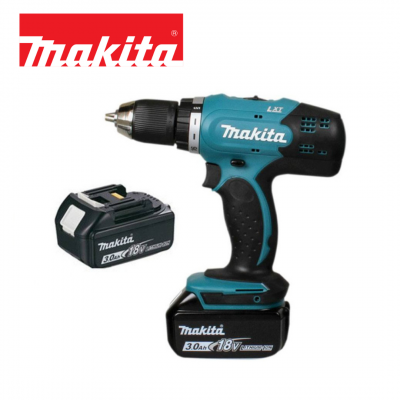 Perceuse visseuse 18V + 2 batteries Li-Ion 3Ah - en coffret MAKITA