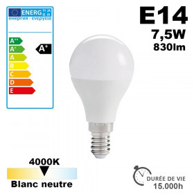 Ampoule LED E14 IQ-LED G45E14 7,5W-NW 4000K Ampoule LED E14 IQ-LED G45E14 7,5W-NW 4000K