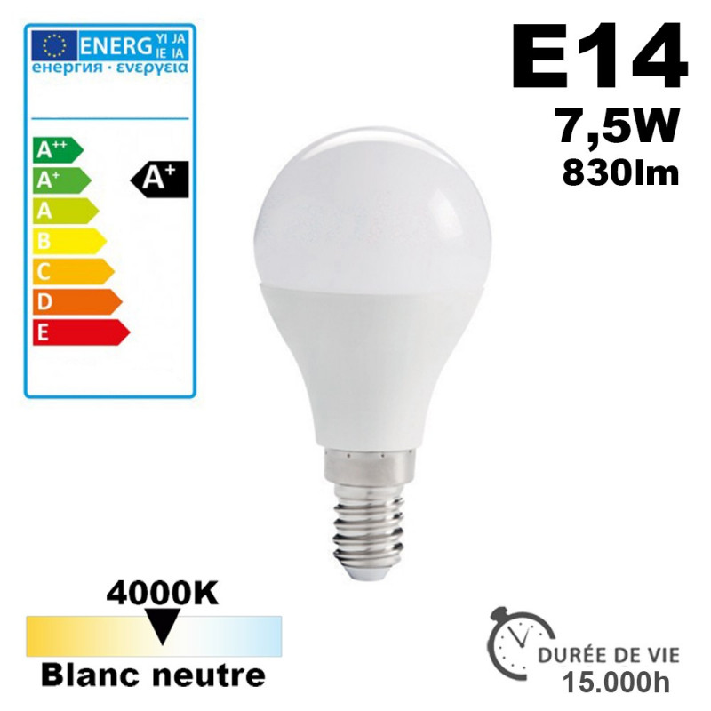 Ampoule LED E14 IQ-LED G45E14 7,5W-NW 4000K