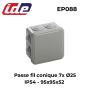 Boîte de dérivation étanche IP65 ou IP54 avec passes fils coniques IDE