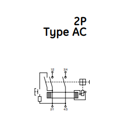 Interrupteur différentiel 100A 300mA 2P Type AC ABB