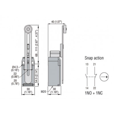 Interrupteur Fin De Course De Porte De Sécurité - Modèles EK-1-15-R / EEK-1-25-R - Pour Applications Industrielles, Machines, Contrôle D'accès - 6