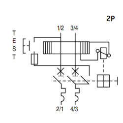 Disjoncteur différentiel 2P 30mA type A 10kA courbe B ABB